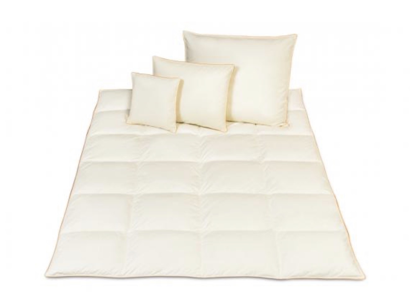 Poduszka puchowa ecru 50x60cm 0,8kg miękka wygodna - obrazek 4